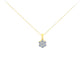 14 Karat White Gold 1 Carat Total Weight Brilliant Round-Cut Diamond 7 Stone Flower Pendant Necklace