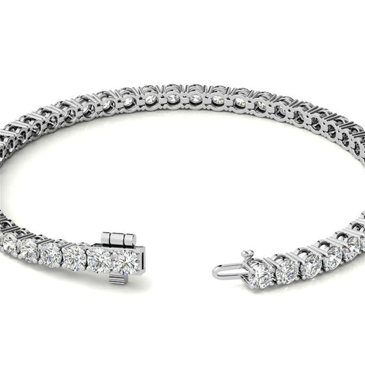 14K Gold 4.00 CTW Lab Diamond (G/VS) Tennis Bracelet | AGI Certified | 30-Day Guarantee
