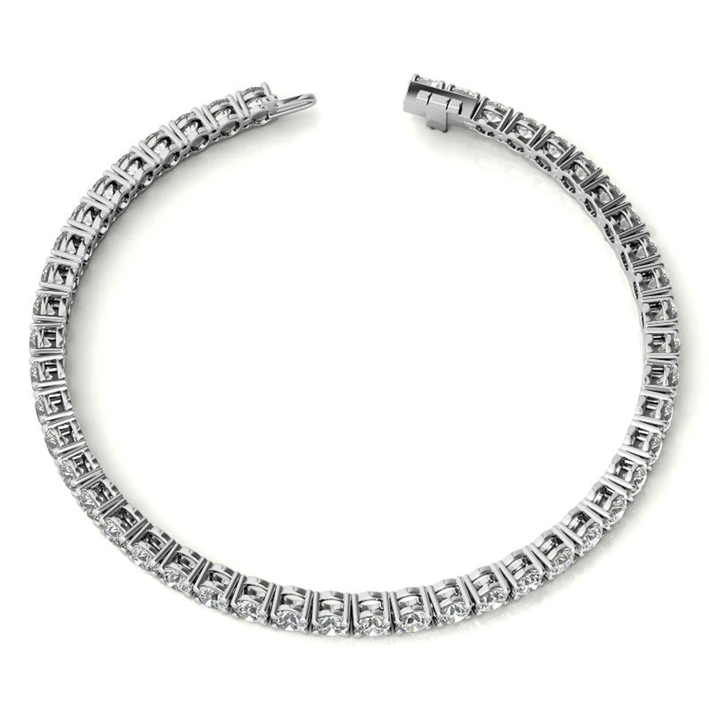 14K Gold 4.00 CTW Lab Diamond (G/VS) Tennis Bracelet | AGI Certified | 30-Day Guarantee