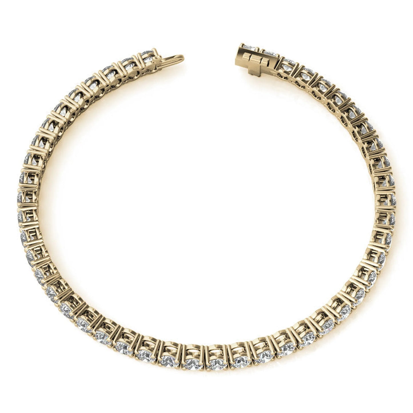 14K Gold 4.00 CTW Lab Diamond (G/VS) Tennis Bracelet | AGI Certified | 30-Day Guarantee