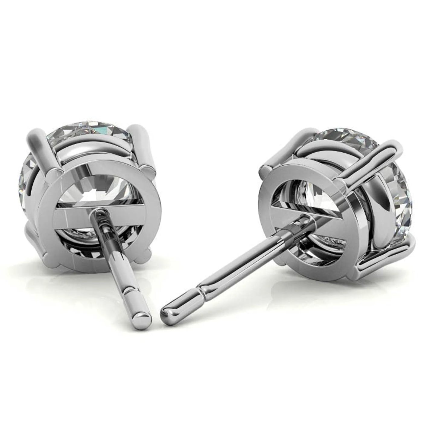 4.00 ctw Lab Grown Diamond Stud Earrings in 14k White Gold (G-VS)