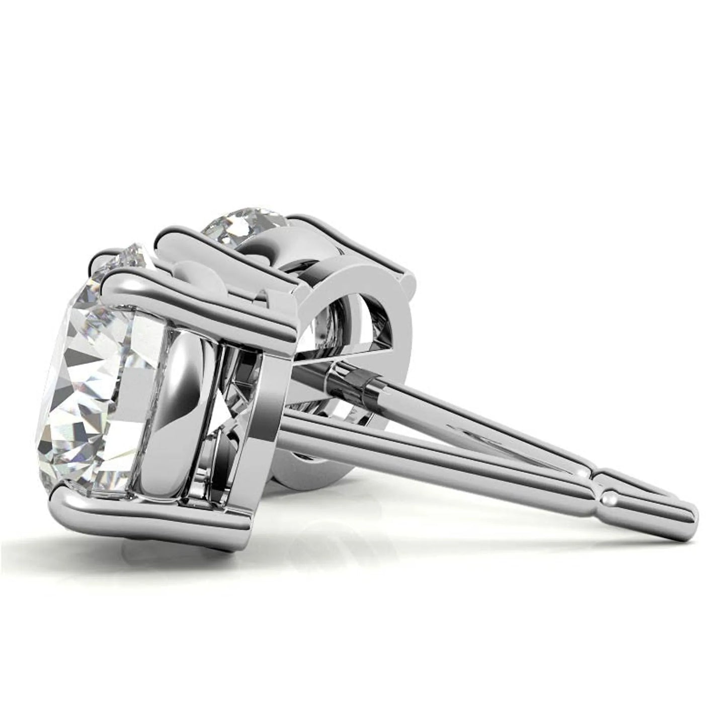 4.00 ctw Lab Grown Diamond Stud Earrings in 14k White Gold (G-VS)