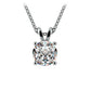 0.5/ 0.75 Ctw Prong Set Round Diamond Pendant In White /Yellow Gold G-VS