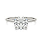 2 CTW Round Lab Grown Diamond Solitaire Engagement Ring 14K White Gold (G-VS)