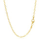 2.5Mm 14K Yellow Gold Pendant Chain With Textured Links