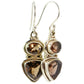 Trillion and Oval Cut Black Onyx Earrings