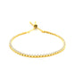 Adjustable Tennis Style Bracelet With Cubic Zirconia In Sterling Silver