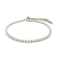 Adjustable Tennis Style Bracelet With Cubic Zirconia In Sterling Silver