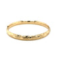 14k Yellow Gold Domed Bangle with a Weave Motif (6.00 mm)