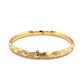 14k Yellow Gold Domed Bangle with a Weave Motif (6.00 mm)