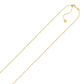 10k Yellow Gold Adjustable Cable Chain (1.10 mm)