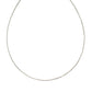 Sterling Silver Round Omega Style Chain Necklace with Rhodium Plating (1.25mm)
