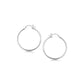 Sterling Silver Thin Polished Hoop Style Earrings with Rhodium Plating (2x30mm)