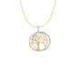 Two Layer Tree Pendant in 14k Two Tone Gold