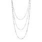 Sterling Silver Three Strand Marina Link Necklace