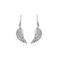 Sterling Silver Textured Angel Wing Earrings