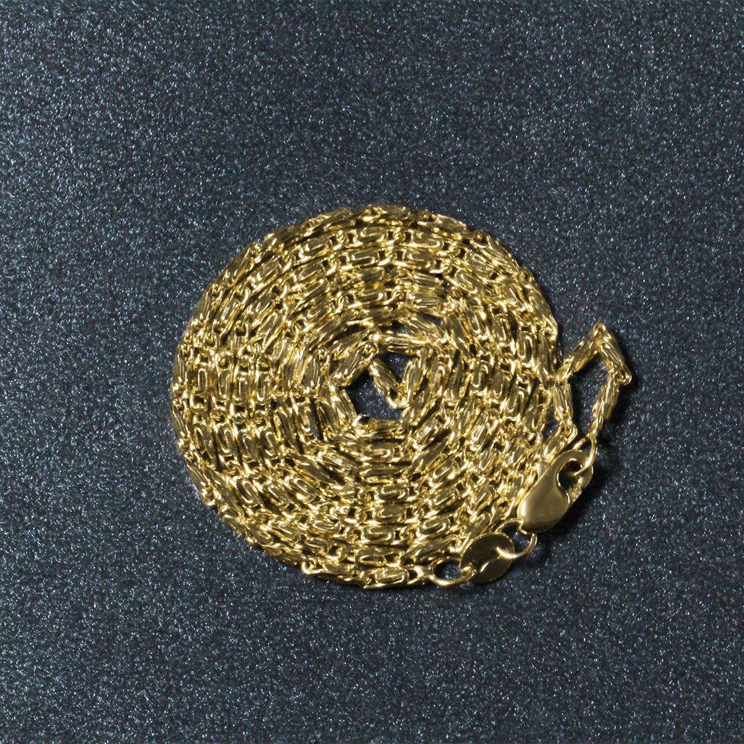 Diamond Cut Fancy Links Pendant Chain In 14K Yellow Gold (1.5Mm)