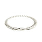 Rhodium Plated 7.9Mm Sterling Silver Curb Style Bracelet