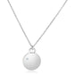 Sterling Silver 18 Inch Necklace With Polished Disc With Diamond