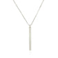Sterling Silver 24 Inch Necklace With Long Polished Bar Pendant
