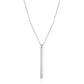 Sterling Silver 24 Inch Necklace With Long Polished Bar Pendant