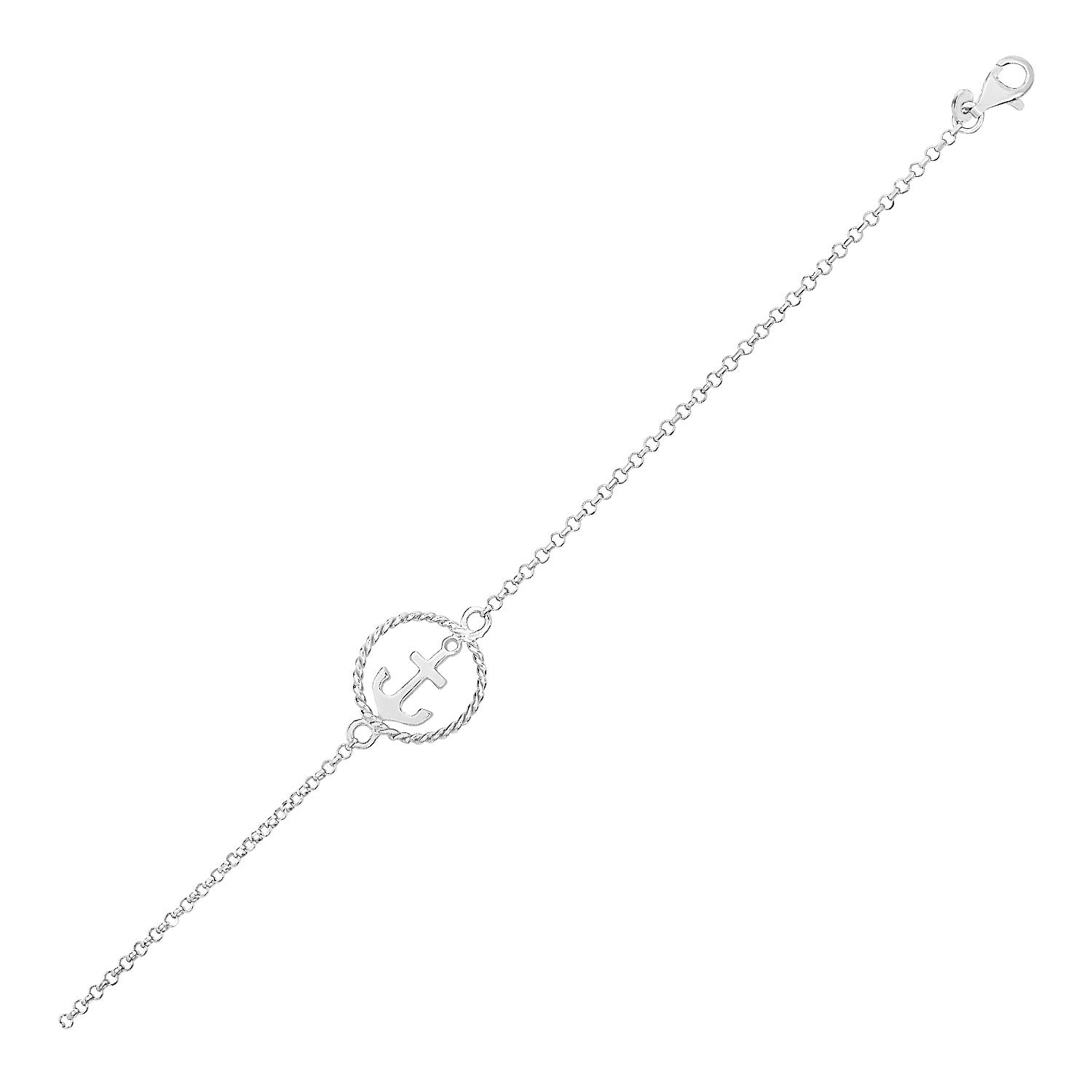 Sterling Silver Bracelet With Anchor