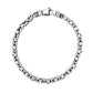 Sterling Silver Gunmetal Finish Byzantine Chain Bracelet