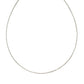 Sterling Silver Round Omega Style Chain Necklace With Rhodium Plating (1.25Mm)