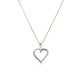 Sterling Silver Twisted Open Heart Diamond Accented Pendant (.04 Cttw)