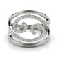 Swirl Design Diamond Ring In 14K White Gold (1/2 Cttw)