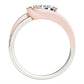 Two Stone Diamond Ring In 14K White And Rose Gold (3/4 Cttw)