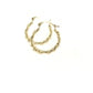 10k Yellow Gold Branch Motif Hoop Earrings