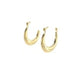 10k Yellow Gold Oval Hoop Earrings