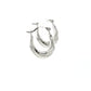 10k White Gold Oval Hoop Earrings