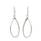 14k White Gold Earrings with Polished Open Teardrop Dangles
