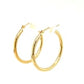 10k Yellow Gold Polished Hoop Earrings (2x25mm)