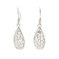 Sterling Silver Teardrop Filigree Style Drop Earrings