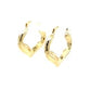 10k Yellow Gold Hoop Style Heart Shape Earrings