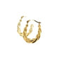 10k Yellow Gold Oval Twist Hoop Earrings