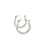 10k White Gold Fancy Hoop Earrings