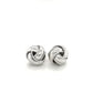 Textured and Polished Love Knot Earrings in Sterling Silver(13mm)