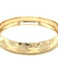 10k Yellow Gold Dual-Textured Diamond Pattern Bangle (12.00 mm)