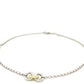 14k Yellow Gold and Sterling Silver Triple Ring Stationed Anklet