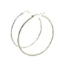 10k White Gold Polished Hoop Earrings (1.5x40mm)