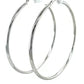 10k White Gold Polished Hoop Earrings (2x50mm)