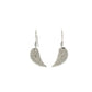 Sterling Silver Textured Angel Wing Earrings