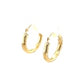 10k Yellow Gold Diamond Cut Hoop Earrings (3x20mm)