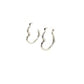 10k White Gold Heart Hoop Earrings