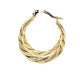 10k Yellow Gold Graduated Twisted Hoop Earrings