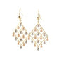 Textured Chandelier Earrings with Ball Drops in 14k Tri Color Gold